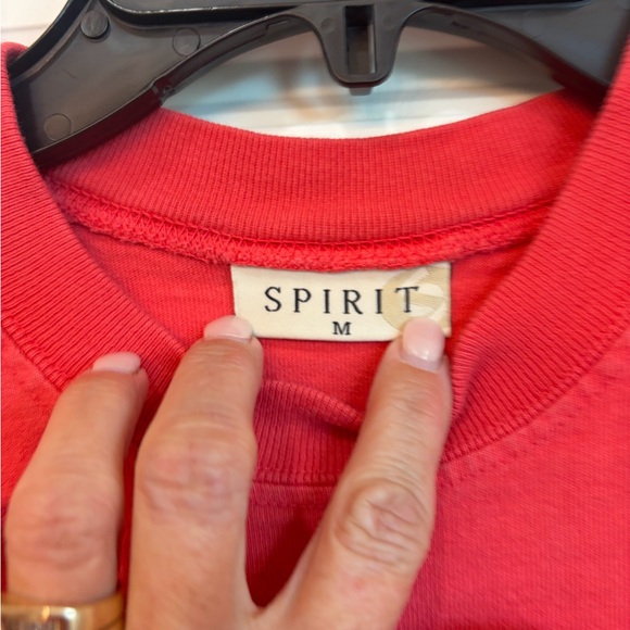 Spirit Coral Crewneck Tee with Tag Detail - Picture 3 of 4